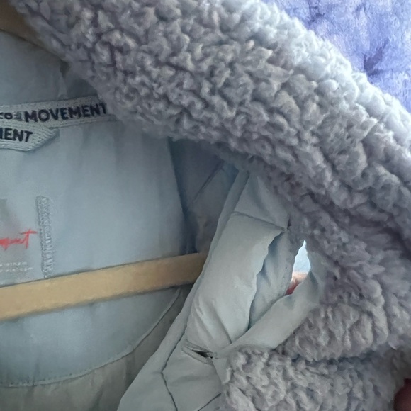 Free People Movement Outpost Boardwalk Blue Bomber Jacket NWT - Picture 7 of 7